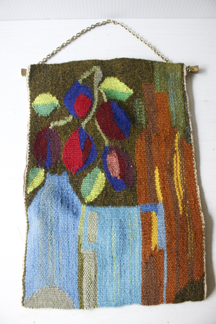 北欧織物/フレミッシュ織/つづれ織り/植物モチーフ/SOLDOUT