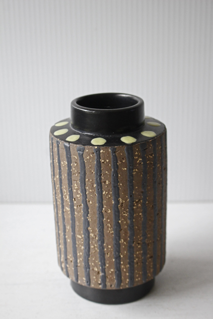 北欧ヴィンテージ/Upsala Ekeby/花瓶/ストライプ＆ドット模様/SOLD OUT