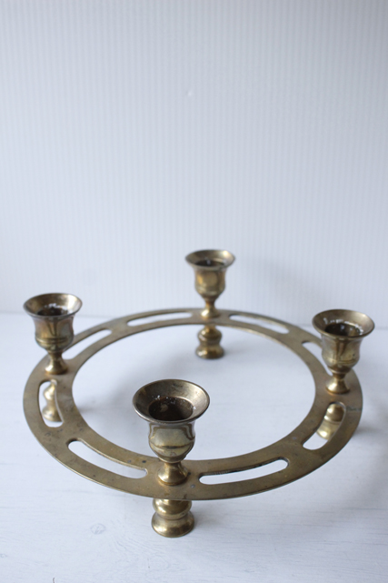 ブロカント/真鍮/ヴィンテージキャンドルホルダー/アドベント/SOLDOUT