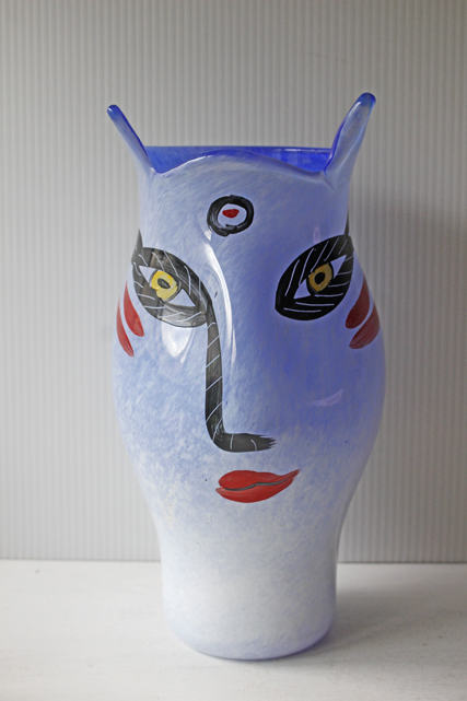 特大！北欧ヴィンテージ/KOSTA BODA/ウルリカ/ペイントガラスの花瓶