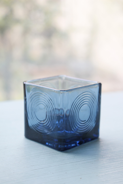 北欧ヴィンテージ/Holmegaard/ガラスのキャンドルホルダー/ダークブルー/SOLD OUT