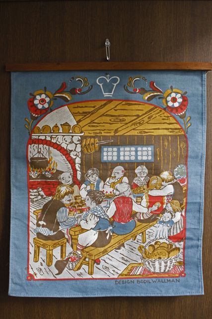 北欧ヴィンテージ/壁掛け/家族の温かな食卓