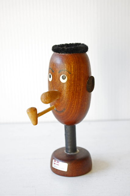北欧ヴィンテージ/デンマーク/木製のオブジェ/パイプ叔父さん/SOLD OUT