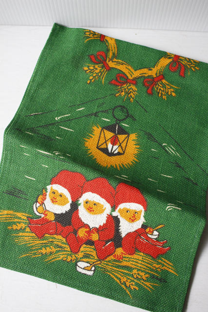 【クリスマス】北欧ヴィンテージ/クロス/天使と星