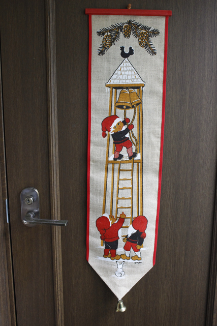 【クリスマス】北欧ヴィンテージ/壁掛け/ニッセと鐘