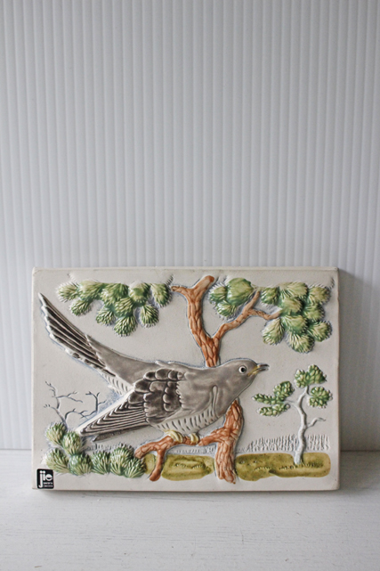 北欧ヴィンテージ/jie gantofta社/陶板の壁掛け/鳥モチーフ/SOLD OUT