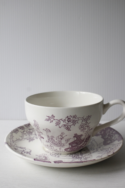 レア！北欧ヴィンテージ/Enoch Wedgwood/Irma/カップ＆ソーサー/パープル