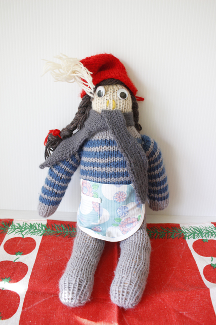 【クリスマス】北欧ヴィンテージ/手編み/ニッセ/おさげの女の子/SOLD OUT