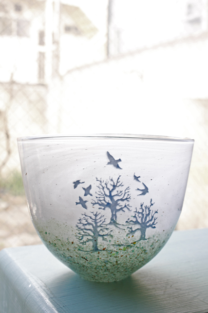 大サイズ！北欧ヴィンテージ/KOSTA BODA/Kjell Engman/ガラスボウル/SOLD OUT