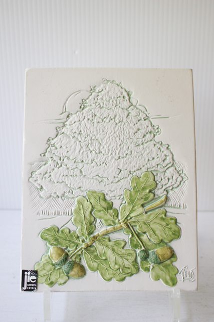 北欧ヴィンテージ/jie gantofta社/陶板の壁掛け/どんぐり/SOLD OUT