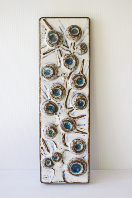 北欧ヴィンテージ/SOHOLM（スーホルム）/陶板の壁掛け/青い実/SOLD OUT