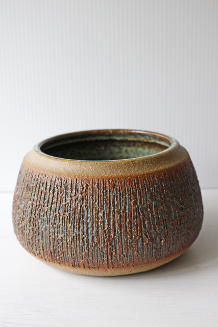北欧ヴィンテージ/Soholm（スーホルム）/丸ボウル/ブラウン×モスグリーン/SOLD OUT