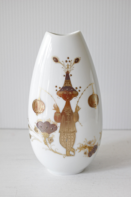 北欧ヴィンテージ/Bjorn Wiinblad（ヴョルン・ウィンブラッド）/フラワーベース/金彩/SOLD OUT