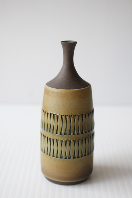 ミニチュア！北欧ヴィンテージ/Hoganas Keramik（ホガナス）/花瓶