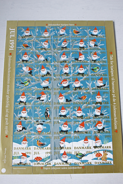 デンマーク郵便局/北欧ヴィンテージクリスマスシール/1991年/SOLD OUT