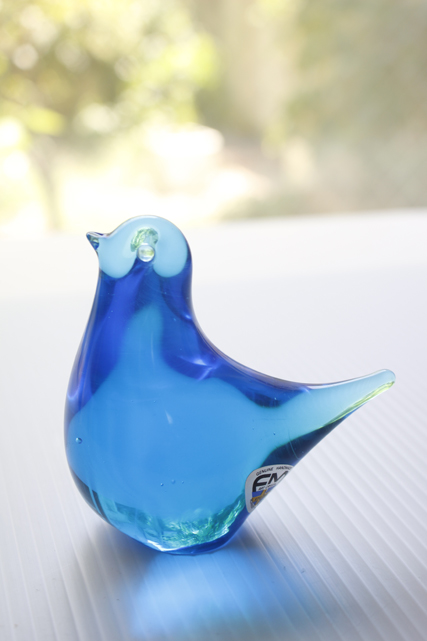 北欧ヴィンテージ/スウェーデン製/ガラスのオブジェ/青い鳥/SOLD OUT
