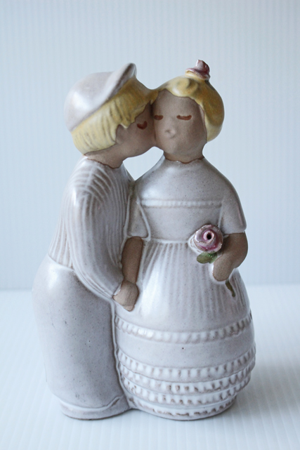 北欧ヴィンテージ/jie gantofta社/陶器のオブジェ/ロマンティックな恋人たち/SOLD OUT