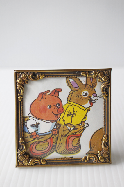 北欧ヴィンテージ/フォトフレーム(ガラスあり）/（7.5×7.5cm）/SOLD OUT