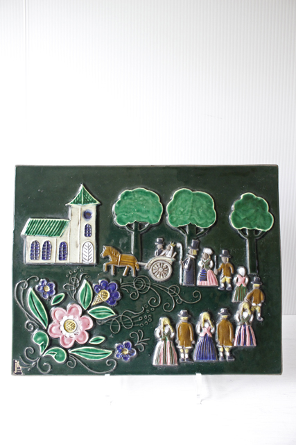 大判！北欧ヴィンテージ/jie gantofta社/陶板の壁掛け/結婚式/SOLD OUT