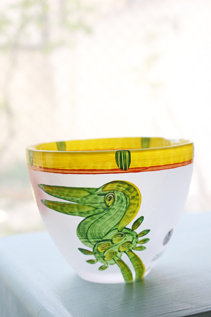 北欧ヴィンテージ/ KOSTA/Lena Engman/ガラスボウル/鳥/SOLD OUT