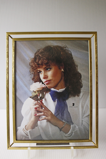 未使用！北欧ヴィンテージ/フォトフレーム(ガラスあり）/（27×21cm）