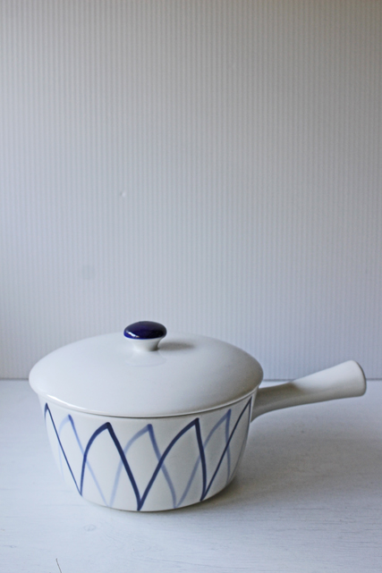 北欧ヴィンテージ/Lyngby Porcelain/片手鍋/Bla Flamme/SOLD　OUT