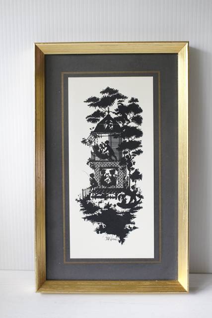 北欧ヴィンテージ/Bjorn Wiinblad（ヴョルン・ウィンブラッド）/額絵（影絵）/夏/SOLD OUT