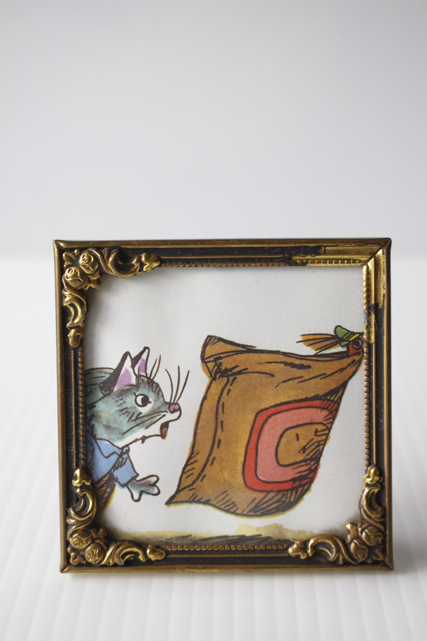 北欧ヴィンテージ/フォトフレーム(ガラスあり）/（7.5×7.5cm）/SOLD OUT