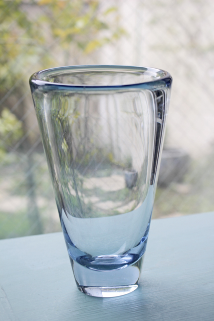 北欧ヴィンテージ/Holmegaard（ホルムゴー）/花瓶/ライトブルー/SOLD OUT