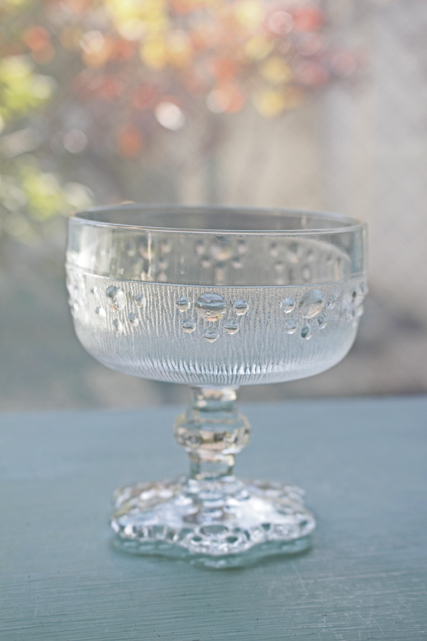 北欧ヴィンテージ/ガラスボウル/クリアカラー/脚付きボウル/SOLD OUT