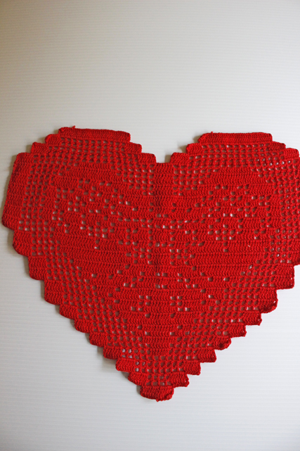 北欧ヴィンテージ/手編みのドイリー/ハート/SOLD OUT