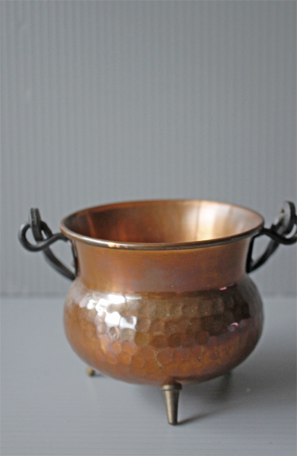 北欧ヴィンテージ/ブロカント/真鍮×銅ポット/鉢カバー/SOLDOUT