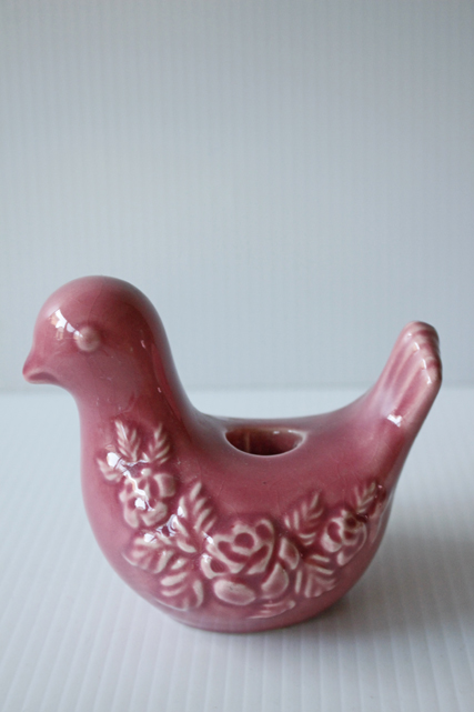 北欧ヴィンテージ/guldkroken/キャンドルホルダー/小鳥/ローズピンク/SOLD OUT