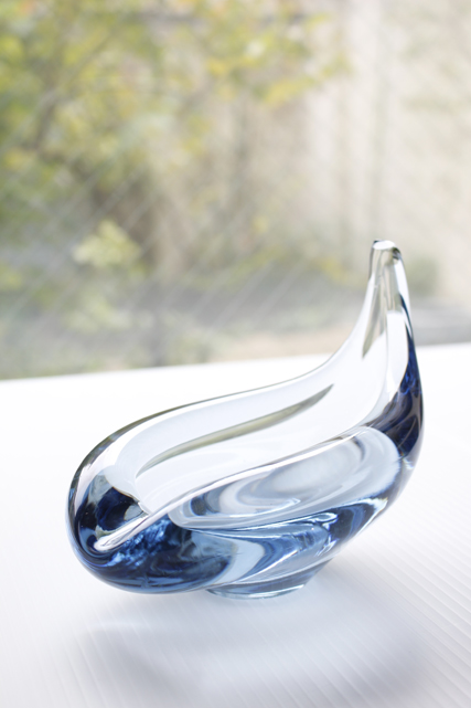 北欧ヴィンテージ/Holmegaard（ホルムゴー）/ボウル/ブルークリアカラー/SOLD OUT