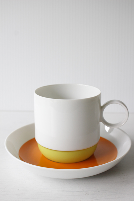 ドイツヴィンテージ/ローゼンタール/カップ＆ソーサー/オレンジ×ピスタチオグリーン/SOLD OUT