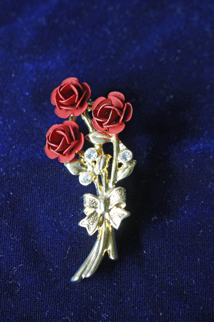 北欧アクセサリー/ヴィンテージブローチ/バラモチーフ/SOLD OUT