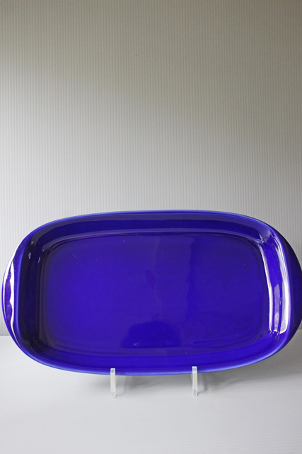 北欧ヴィンテージ/DESIREE/長皿/ロイヤルブルー