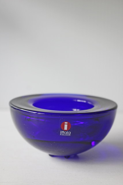 北欧ヴィンテージ/iittala（イッタラ）/Ballo/キャンドルホルダー/コバルトブルー/SOLDOUT