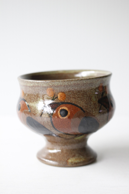 北欧ヴィンテージ/DYBDAHL/足つきカップ/小鳥/No.1/SOLD OUT
