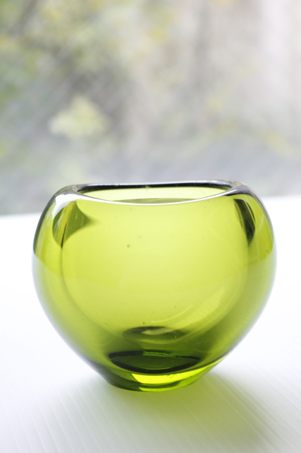 北欧ヴィンテージ/Holmegaard（ホルムゴー）/花瓶/グリーン/SOLD OUT