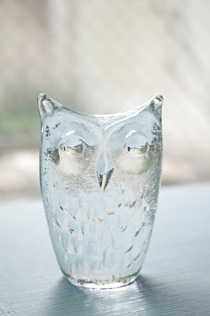 北欧ヴィンテージ/ガラスのオブジェ/フクロウ/SOLD OUT