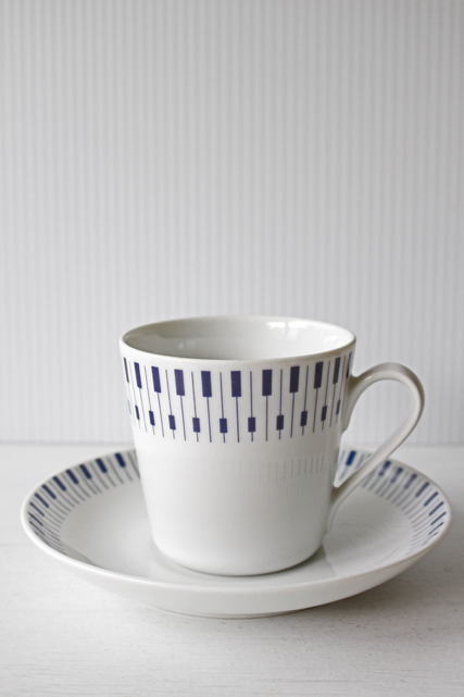 北欧ヴィンテージ/Lyngby Porcelain/タンジェント/カップ＆ソーサー/SOLD OUT