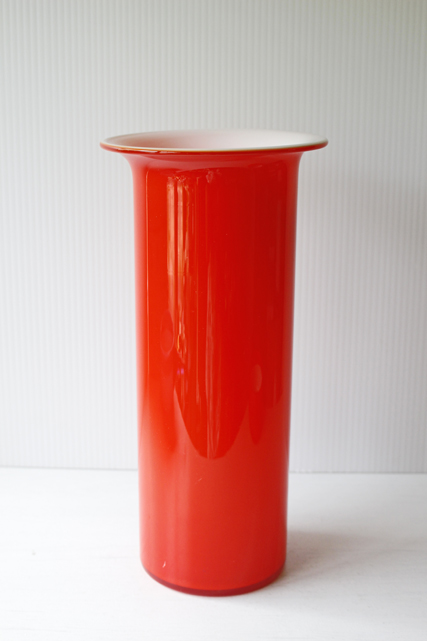 北欧ヴィンテージ/Holmegaard/Palet/ガラスの花瓶/レッド/SOLD OUT