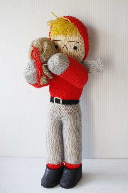 【クリスマス】北欧ヴィンテージ/手編み/ニッセの男の子