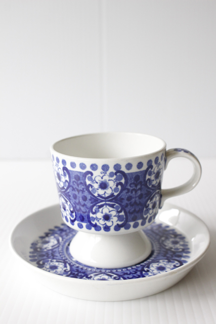 北欧ヴィンテージ/ARABIA/Ali/カップ＆ソーサー/ブルー/No.2