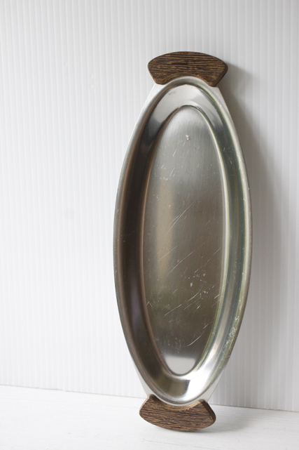 北欧ヴィンテージ/ステンレストレイ（14.5×9.5cm）/SOLD OUT