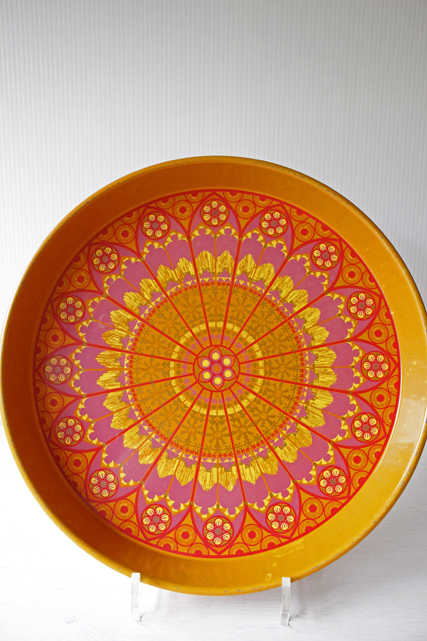 北欧ヴィンテージ/Ira/スチールトレイ/お花模様/SOLD OUT