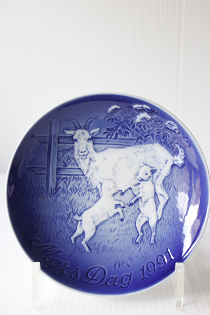北欧ヴィンテージ/B&G/母の日プレート/1991年/ヤギの親子/SOLD OUT
