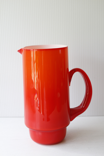 北欧ヴィンテージ/Holmegaard/Palet/ガラスのジャグ/レッド/SOLD OUT