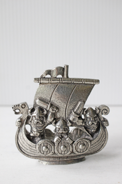 北欧ヴィンテージ/ノルウェー/ピューター/船に乗ったバイキング/SOLD OUT